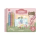 Omalovánky s pastelkami Little Dutch Zahrada Rosa pro děti