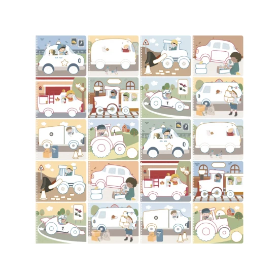 Omalovánky s pastelkami Little Dutch Doprava Jim pro děti