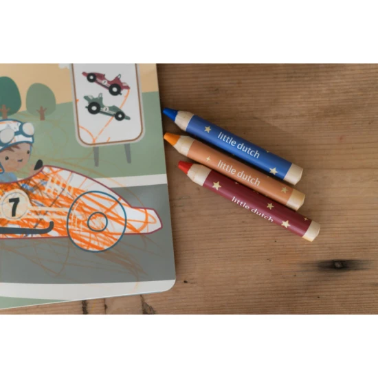 Omalovánky s pastelkami Little Dutch Doprava Jim pro děti