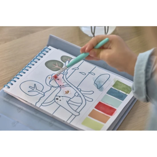 Omalovánky s vodovkami a samolepkami Jim Doprava