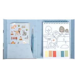 Omalovánky s vodovkami a samolepkami Jim Doprava