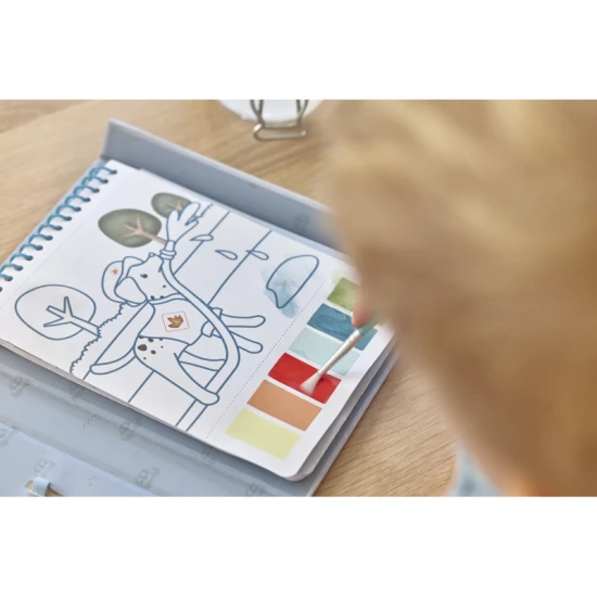 Omalovánky s vodovkami a samolepkami Jim Doprava