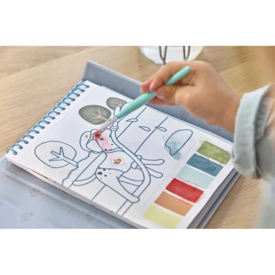 Omalovánky s vodovkami a samolepkami Jim Doprava