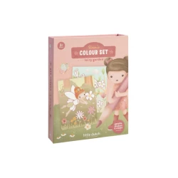 Omalovánky s pastelkami a samolepkami Rosa Fairy Garden