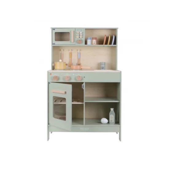 Dřevěná kuchyňka Little Dutch Mint pro děti – realistická hračka na vaření a pečení s doplňky