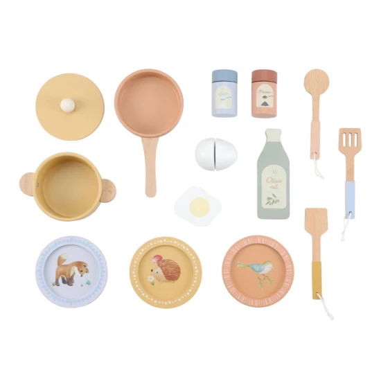 Dřevěná kuchyňka Little Dutch Mint pro děti – realistická hračka na vaření a pečení s doplňky