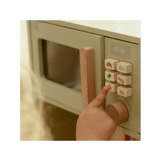 Dřevěná kuchyňka Little Dutch Mint pro děti – realistická hračka na vaření a pečení s doplňky