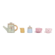 Čajový set dřevěný s květinovým potiskem