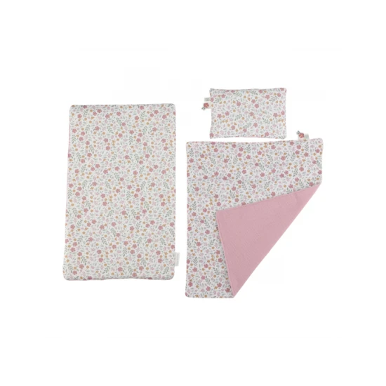 Postýlka pro panenky dřevěná s dekou Pink Postýlka pro panenky dřevěná s dekou Pink