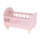Postýlka pro panenky dřevěná s dekou Pink