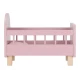 Postýlka pro panenky dřevěná s dekou Pink