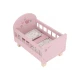 Postýlka pro panenky dřevěná s dekou Pink