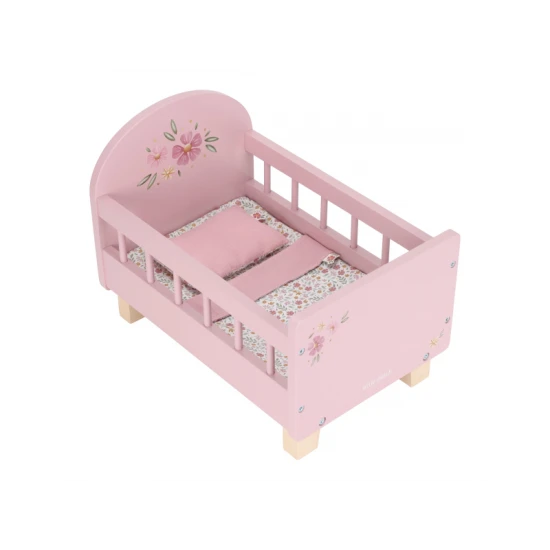 Postýlka pro panenky dřevěná s dekou Pink Postýlka pro panenky dřevěná s dekou Pink