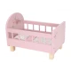 Postýlka pro panenky dřevěná s dekou Pink