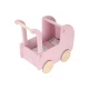 Kočárek pro panenky dřevěný s peřinkou Pink