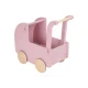 Kočárek pro panenky dřevěný s peřinkou Pink