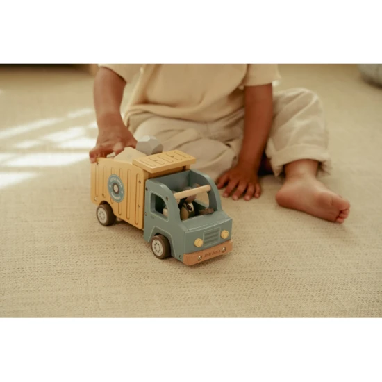 Dřevěný náklaďák se sklápěčkou Little Dutch, sklápěcí korba, různé náklady, dřevěná hračka, hračky pro děti od 2 let