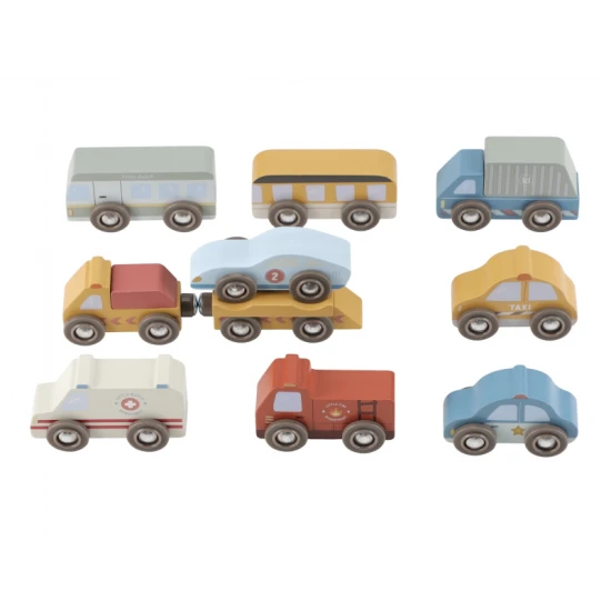 Sada dřevěných autíček Sada dřevěných autíček
