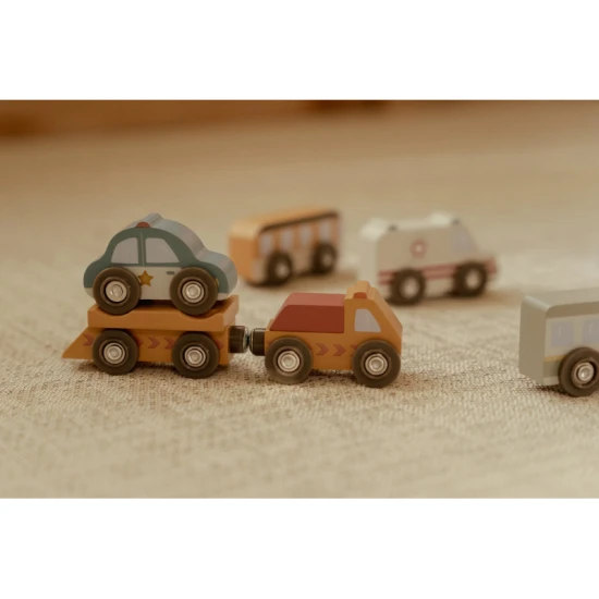 Sada dřevěných autíček Sada dřevěných autíček
