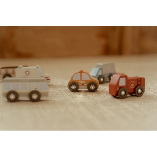 Sada dřevěných autíček Sada dřevěných autíček