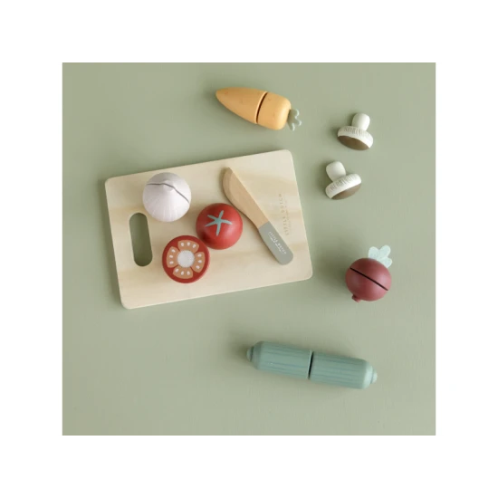 Dřevěná sada na krájení zeleniny od Little Dutch