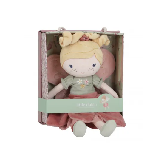 Něžná panenka víla Mila v růžových šatech s křídly, vhodná na hraní i mazlení