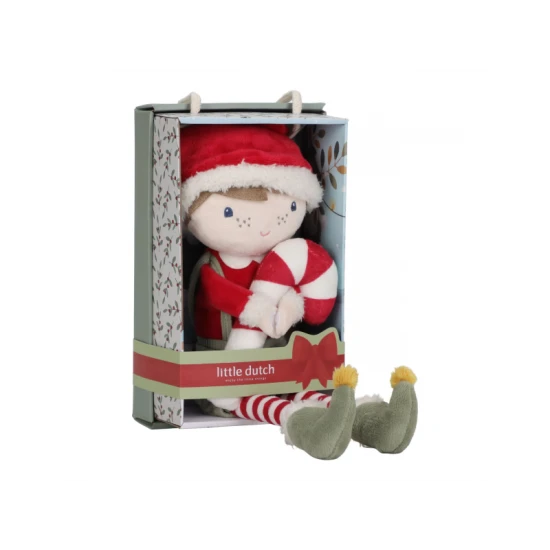 Vanocni panenka Jim Little Dutch 35 cm s cukrovou hulickou – plysova hracka pro deti