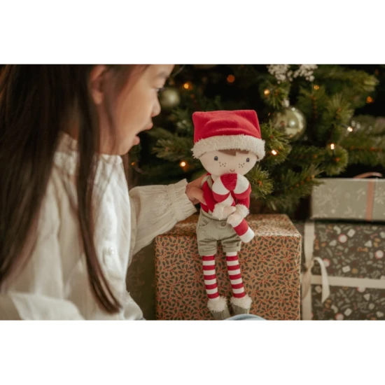 Vanocni panenka Jim Little Dutch 35 cm s cukrovou hulickou – plysova hracka pro deti
