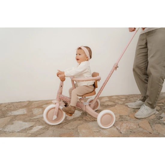 Dětská tříkolka 4v1 Little Dutch Pink – multifunkční, bezpečná a nastavitelná tříkolka pro děti od 1 do 3 let