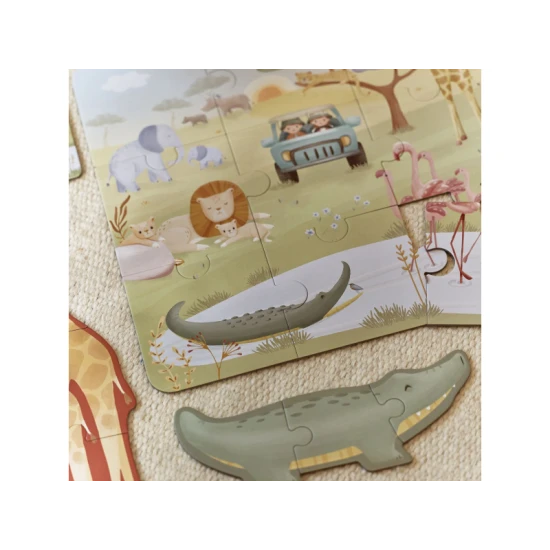 LITTLE DUTCH Puzzle 6v1 Safari Friends