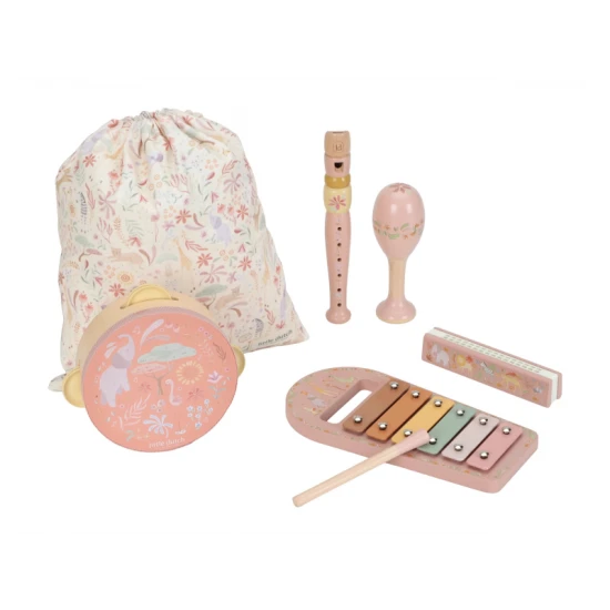 Little Dutch Sada hudebních nástrojů Pink Safari Friends 7474LD