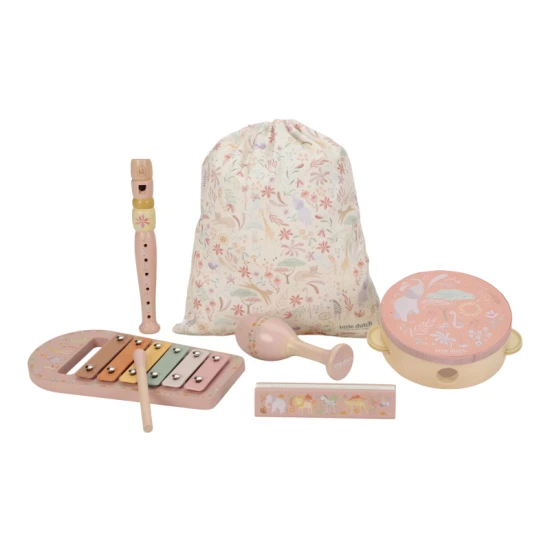 Little Dutch Sada hudebních nástrojů Pink Safari Friends 7474LD