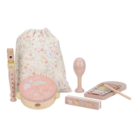 Little Dutch Sada hudebních nástrojů Pink Safari Friends 7474LD