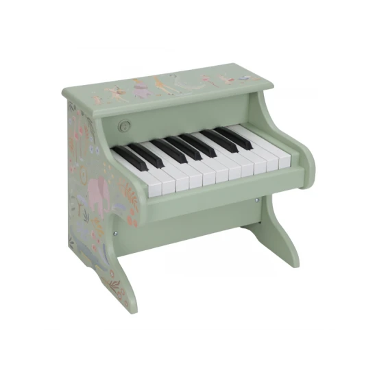 Little Dutch Piano dřevěné Green Safari Friends 7476LD