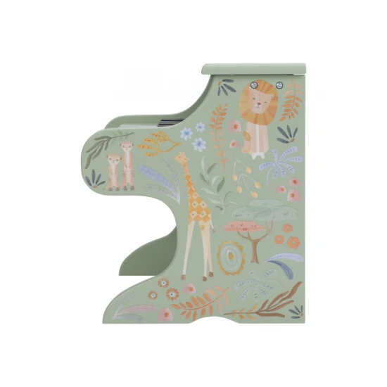 Little Dutch Piano dřevěné Green Safari Friends 7476LD