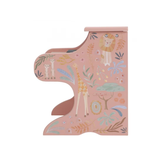 Little Dutch Piano dřevěné Pink Safari Friends 7477LD