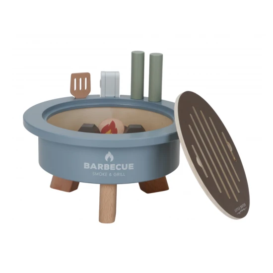 LITTLE DUTCH Barbecue sada dřevěná Kompletní grilovací sada pro malé šéfkuchaře.
