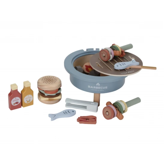 LITTLE DUTCH Barbecue sada dřevěná Kompletní grilovací sada pro malé šéfkuchaře.