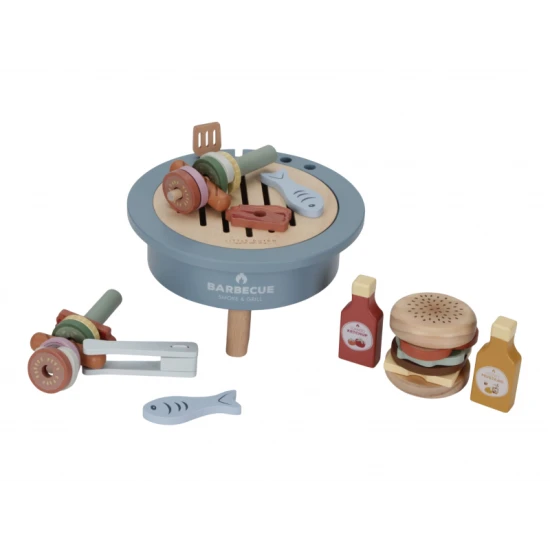 LITTLE DUTCH Barbecue sada dřevěná Kompletní grilovací sada pro malé šéfkuchaře.