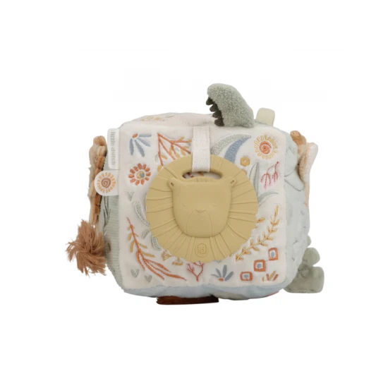 Little Dutch Kostka textilní s aktivitami Safari Friends 8309LD