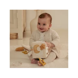 Kostka textilní s aktivitami Newborn Naturals Kostka textilní s aktivitami Newborn Naturals