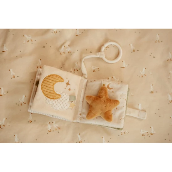 Závěsná textilní knížka pro nejmenší plná objevů