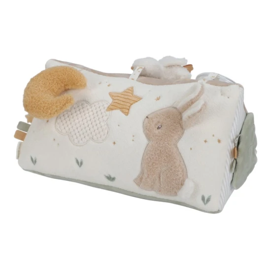 Tříhranný polštářek s aktivitami Newborn Naturals od Little Dutch