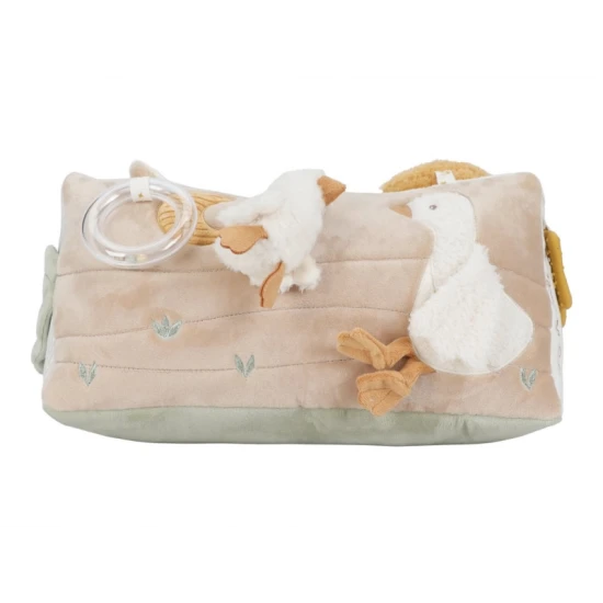 Tříhranný polštářek s aktivitami Newborn Naturals od Little Dutch