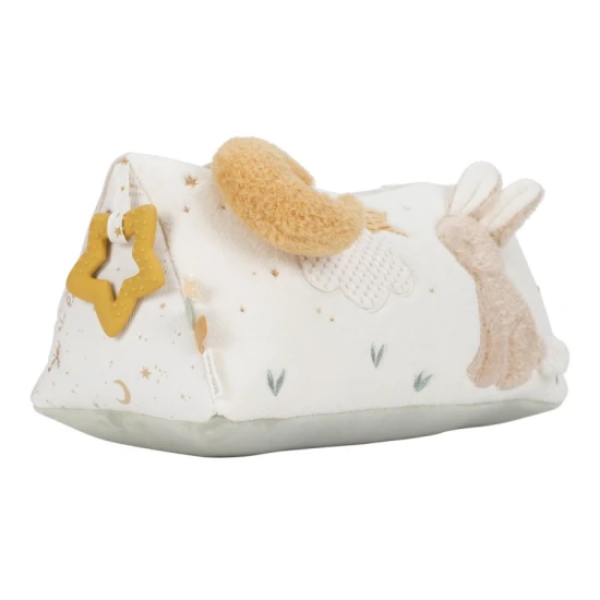 Tříhranný polštářek s aktivitami Newborn Naturals od Little Dutch