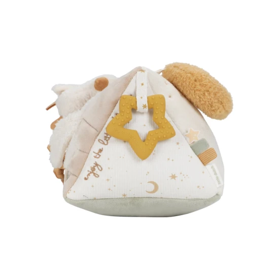 Tříhranný polštářek s aktivitami Newborn Naturals od Little Dutch