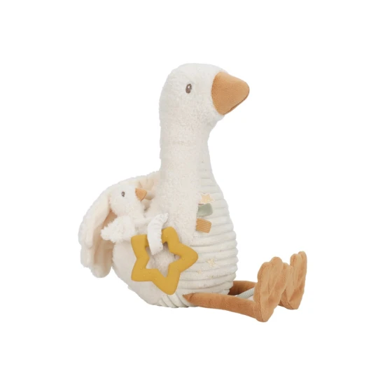 Plyšová husa s aktivitami Newborn Naturals od Little Dutch