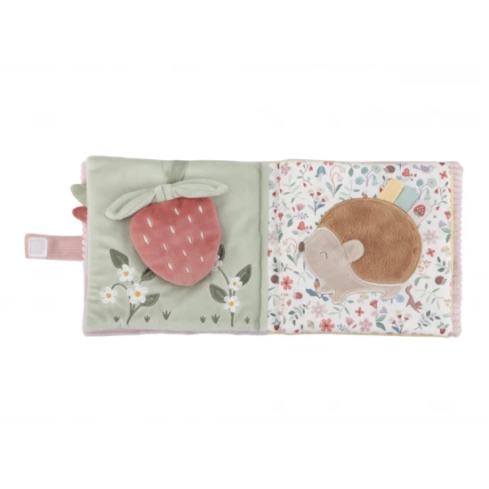 Textilní knížka s aktivitami Fairy Garden s motivy ze života na zahradě