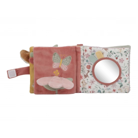 Závěsná textilní knížka Fairy Garden s aktivitami pro rozvoj smyslů