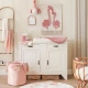 Little Dutch Textilní oboustranný košík extra velký Pink Blooming Safari